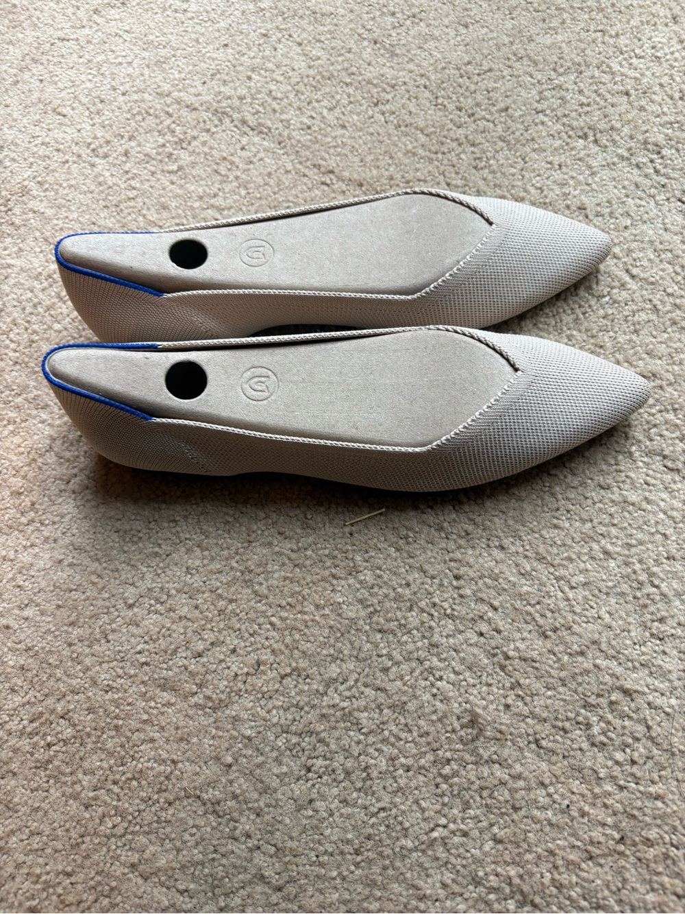 Rothy’s The Point Women’s Size 10 Beige Taupe Pointed Toe Flats NWT Unworn